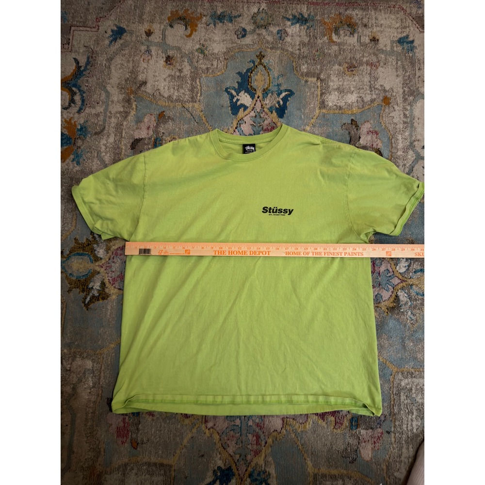 Stussy T-Shirt Lime Green 8-Ball Spiral XXL